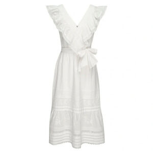 St. Roche Wonderland Midi Dress Ivory NWT Regencycore Bridgerton French Chic